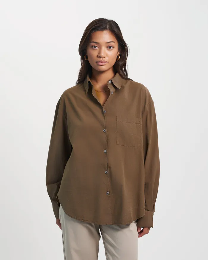 Shirts Women Colorfulstandard Organic Oversized Shirt 8211 Spring Green