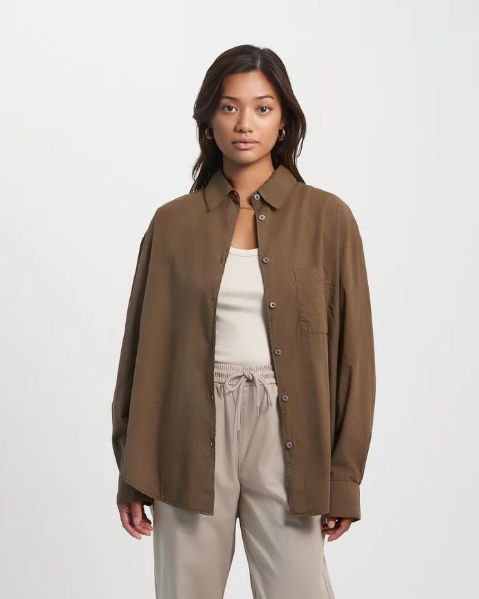 Shirts Women Colorfulstandard Organic Oversized Shirt 8211 Spring Green