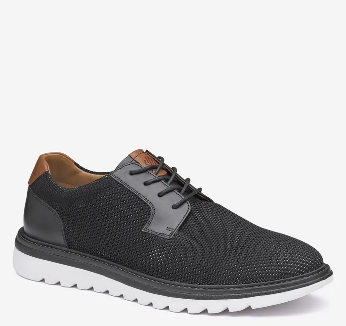 Shoes Johnston and Murphy Men Braydon Knit Plain Toe Black Knit