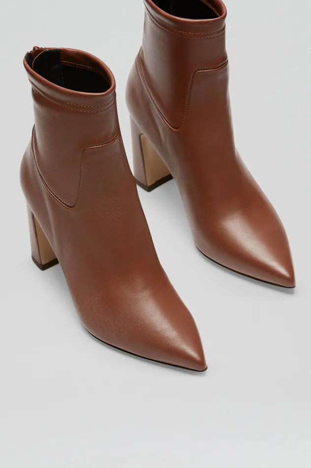 Shoes Women Scanlan Theodore STRETCH ANKLE BOOT 85 COCOA Shoes Women Scanlan Theodore STRETCH ANKLE BOOT 85 COCOA