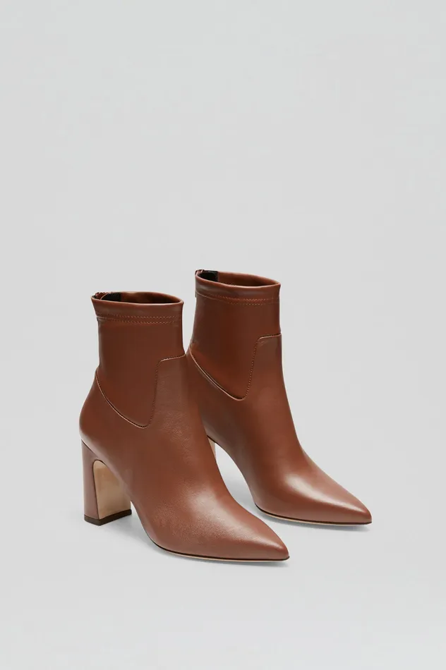 Shoes Women Scanlan Theodore STRETCH ANKLE BOOT 85 COCOA Shoes Women Scanlan Theodore STRETCH ANKLE BOOT 85 COCOA
