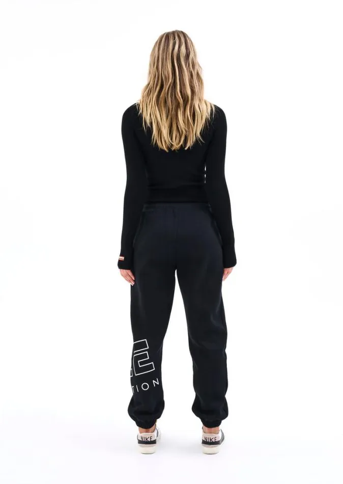 Shop AFFINITY KNIT LS TOP IN BLACK PE Nation Long Sleeve Tops
