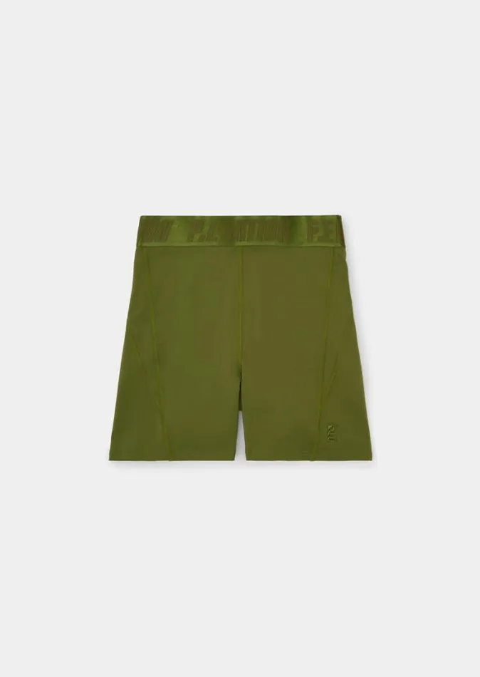 Shop BACKCHECK BIKE SHORT IN PESTO PE Nation Shorts