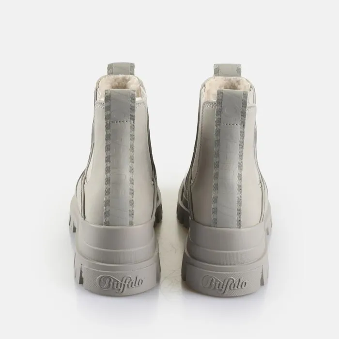Shop Boots and AnkleBoots BUFFALO Aspha Chelsea Warm Light Grey