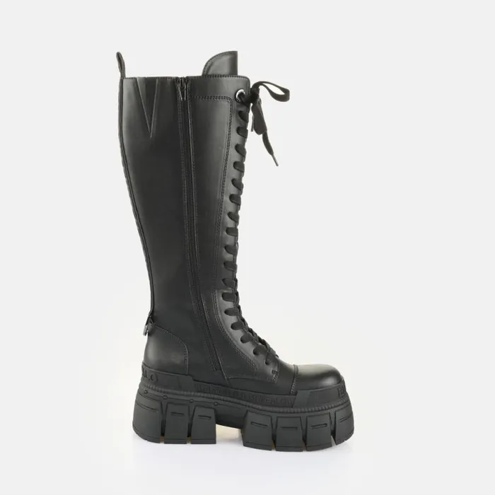 Shop Boots and AnkleBoots BUFFALO Gospher Lace Up Hi Black