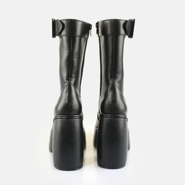Shop Boots and AnkleBoots BUFFALO Heart Bootie Buckle Black