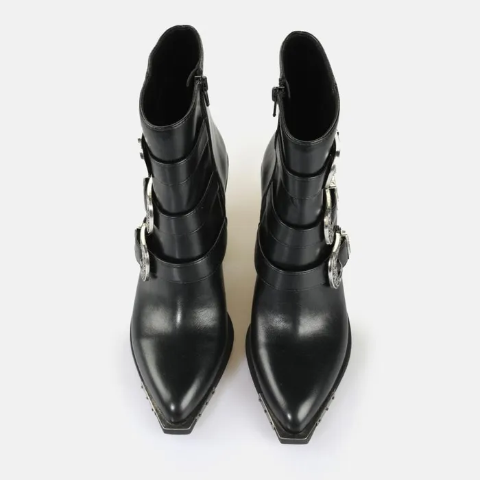 Shop Boots and AnkleBoots BUFFALO West Biker Lo Black