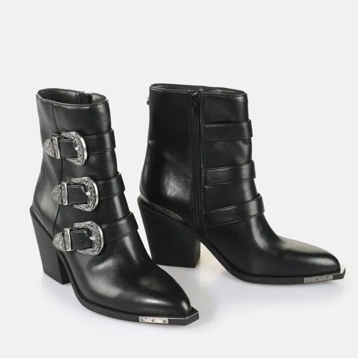 Shop Boots and AnkleBoots BUFFALO West Biker Lo Black