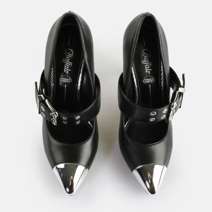 Shop Heels BUFFALO Juliet Pump Belt Black