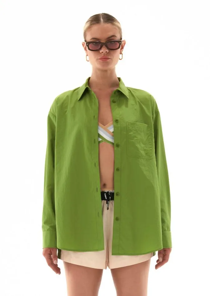 Shop INTERVAL SHIRT IN PERIDOT PE Nation Long Sleeve Tops