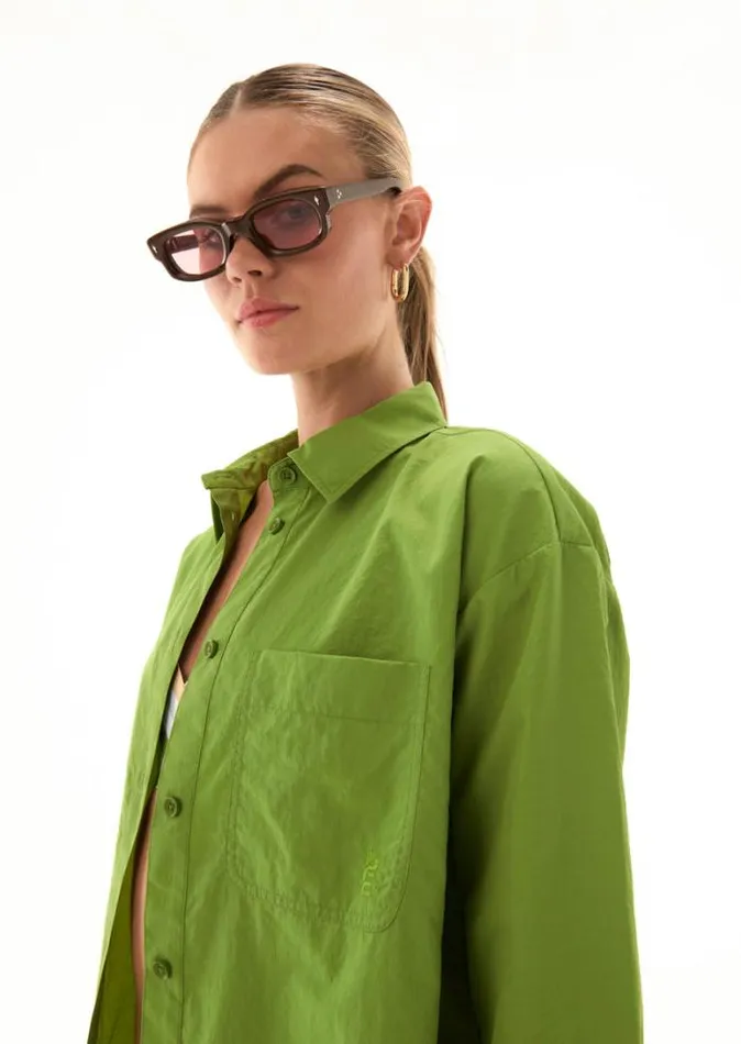 Shop INTERVAL SHIRT IN PERIDOT PE Nation Long Sleeve Tops