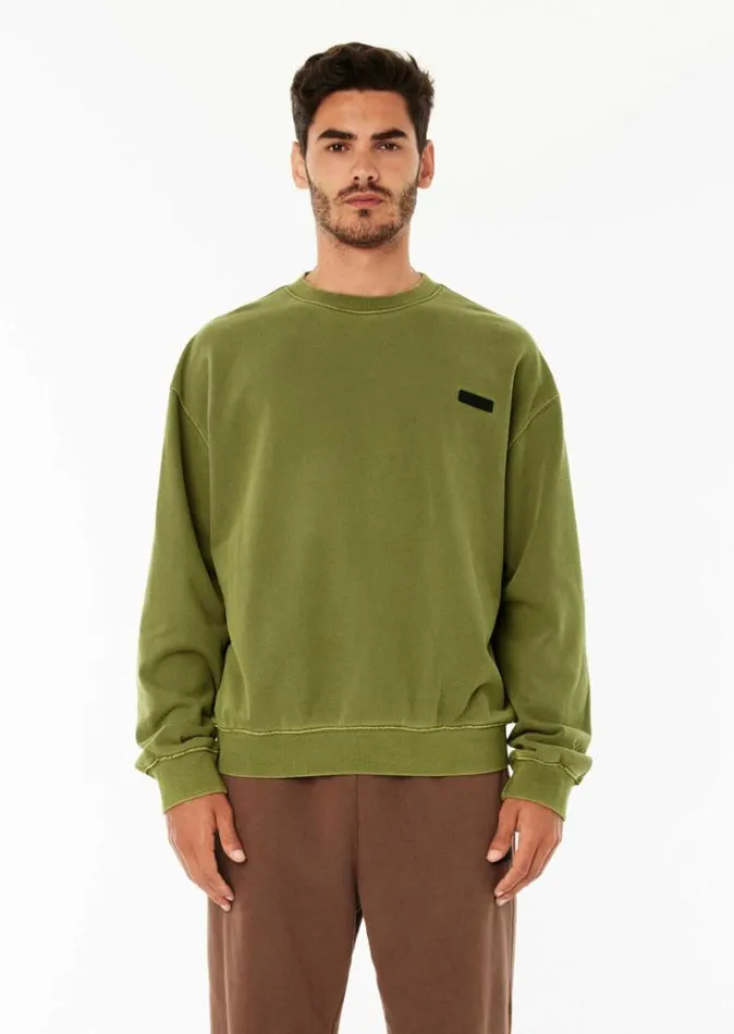 Shop KICKOUT WASHED SWEAT IN OLIVE PE Nation Sweats and Hoodies