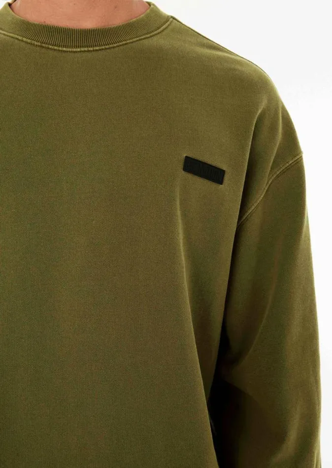 Shop KICKOUT WASHED SWEAT IN OLIVE PE Nation Sweats and Hoodies
