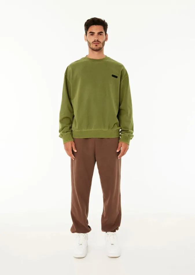Shop KICKOUT WASHED SWEAT IN OLIVE PE Nation Sweats and Hoodies