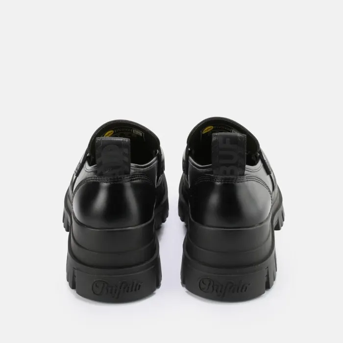 Shop Lace Up Shoes BUFFALO Aspha Loafer Black