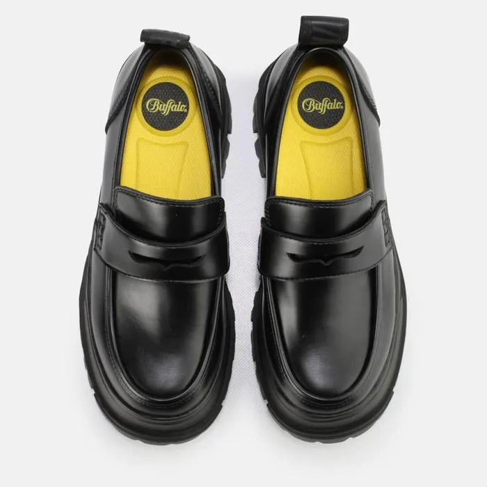 Shop Lace Up Shoes BUFFALO Aspha Loafer Black
