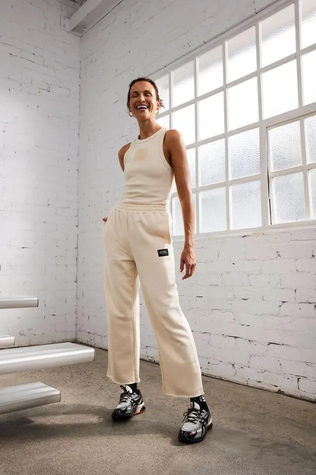 Shop OFF DUTY TRACKPANT IN PEARLED IVORY PE Nation Pants