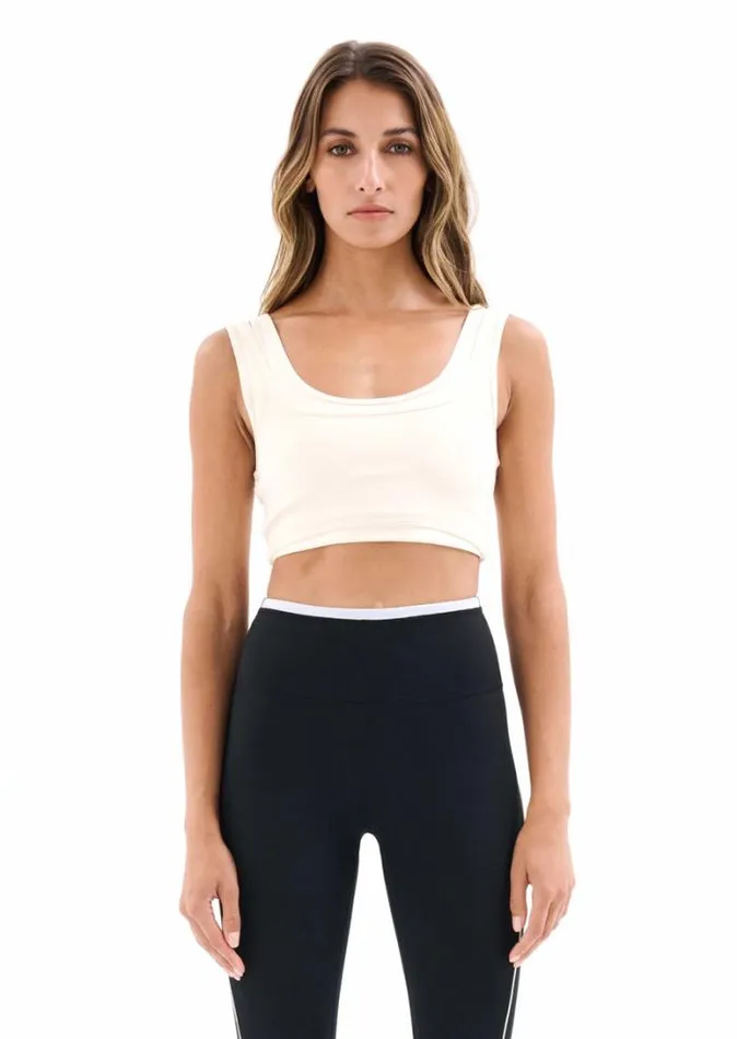 Shop PARALLEL TANK IN PEARLED IVORY PE Nation Tees and Tanks