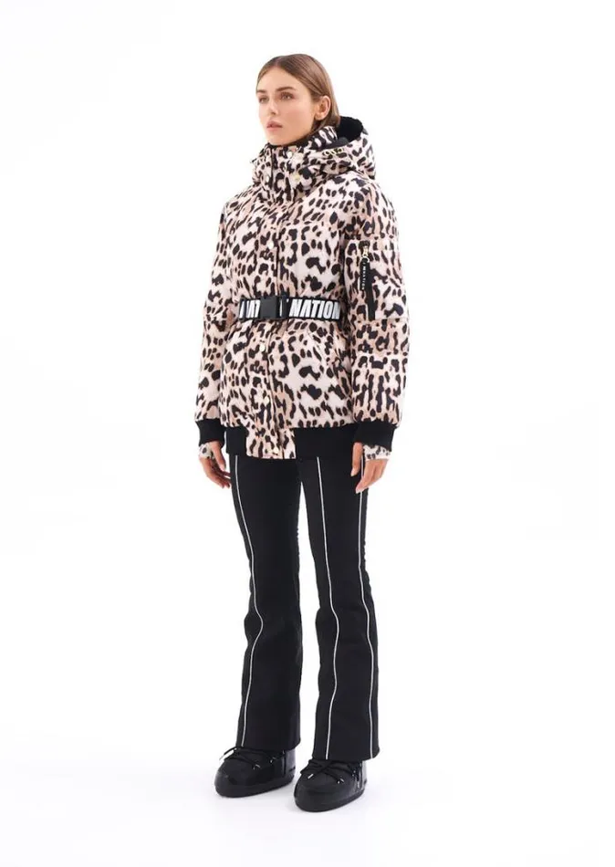 Shop SILVERTON SNOW JACKET IN LEOPARD PE Nation Jackets