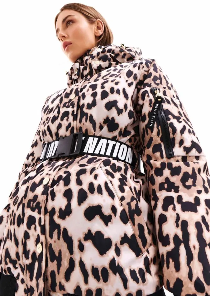 Shop SILVERTON SNOW JACKET IN LEOPARD PE Nation Jackets
