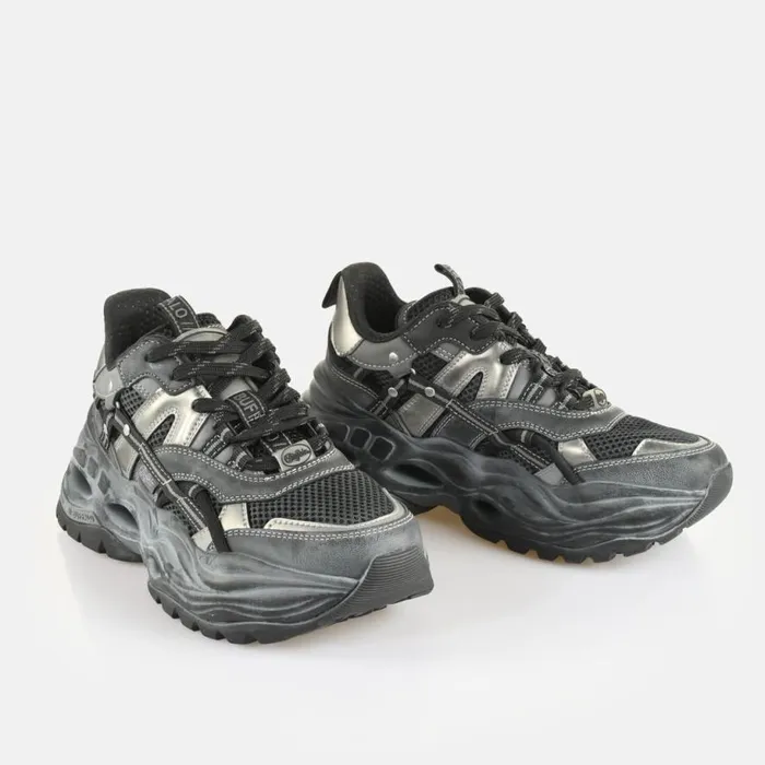 Shop Sneakers BUFFALO Triplet Hollow Vntg Blacksilver