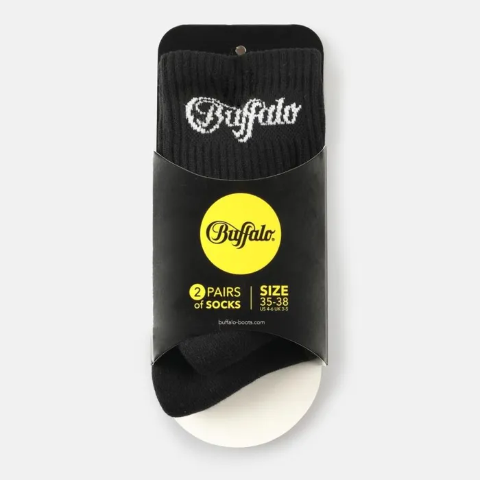 Shop Socks BUFFALO Logo Quarter 2 Pack Black