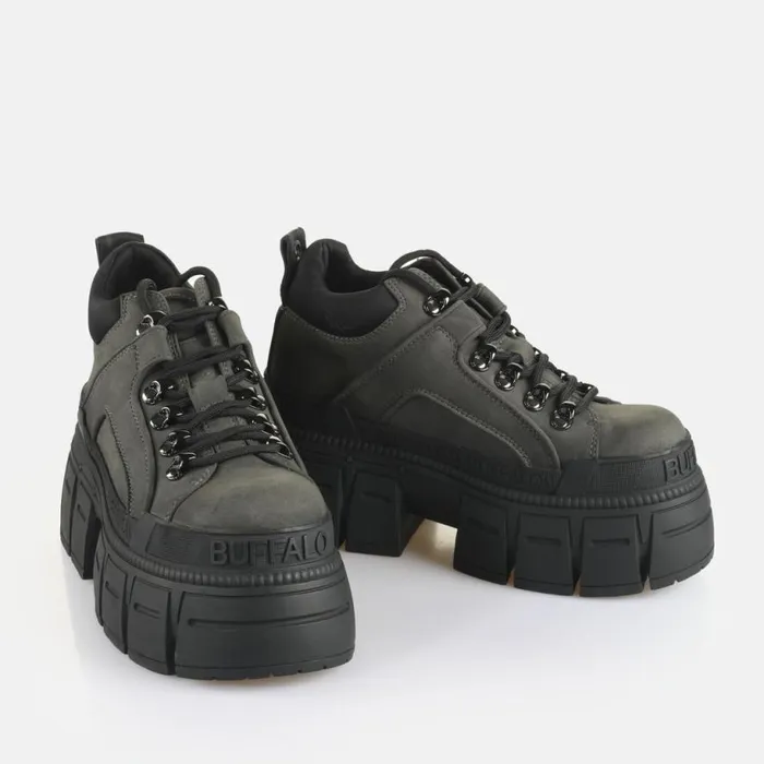 Shop Vegan Shoes BUFFALO Gospher Hike Lo Dark Grey