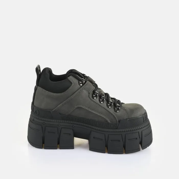 Shop Vegan Shoes BUFFALO Gospher Hike Lo Dark Grey