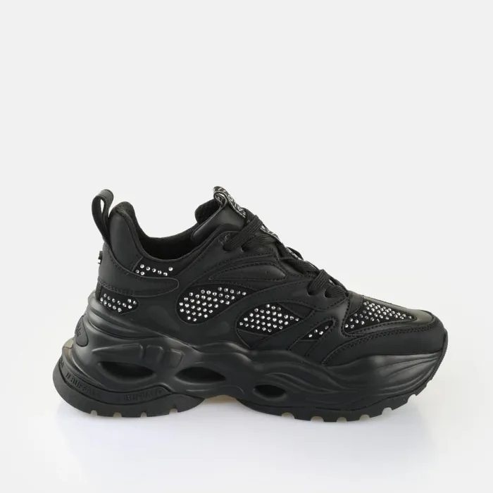 Shop Vegan Shoes BUFFALO Triplet Glam BS Blacksilver