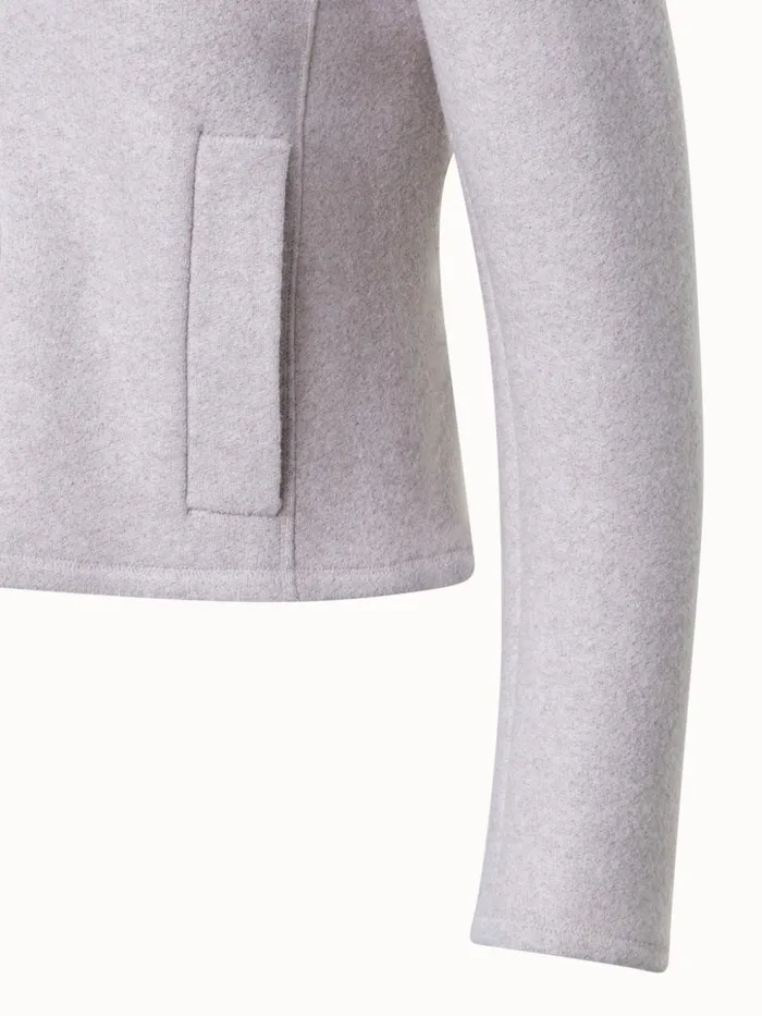 Short Jacket In 100 Cashmere Greige Women Akris Cashmere