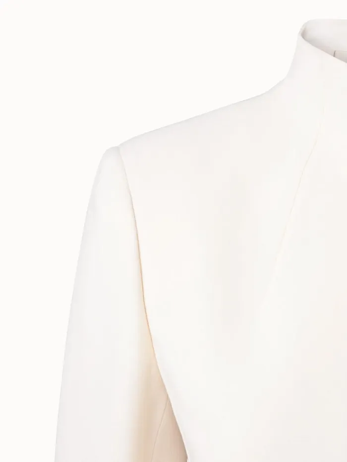 Short Jacket In Wool DoubleFace Offwhite Women Akris Jackets
