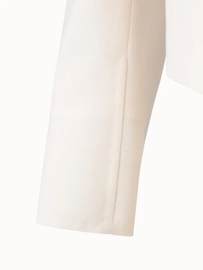 Short Jacket In Wool DoubleFace Offwhite Women Akris Jackets