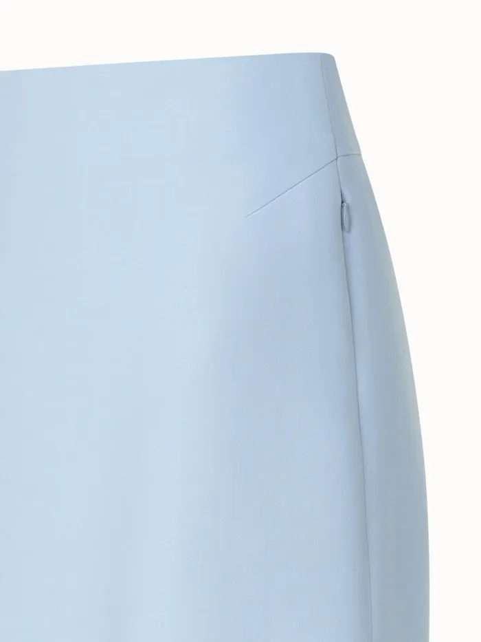Short Skirt In Cotton DoubleFace Bleached Denim Women Akris Skirts