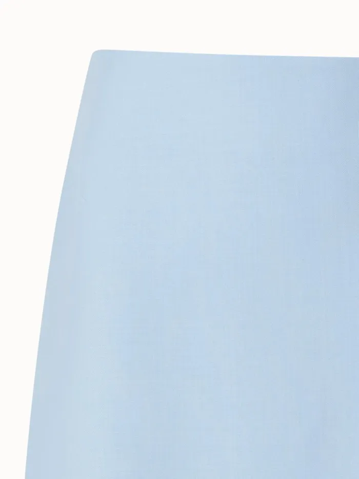 Short Skirt In Cotton DoubleFace Bleached Denim Women Akris Skirts