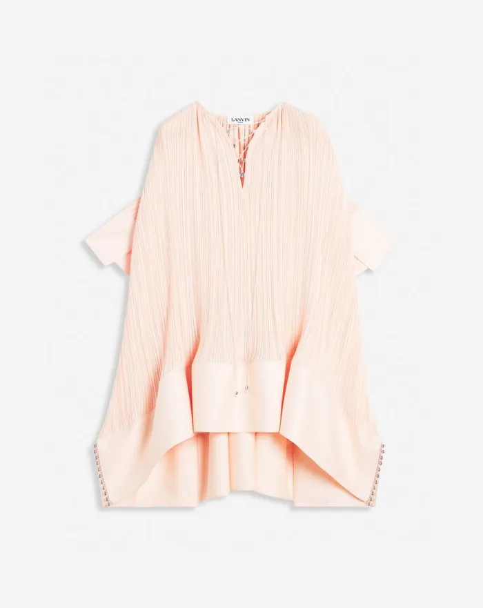 Shortsleeved Pleated Dress Abricotine Women Lanvin Dresses