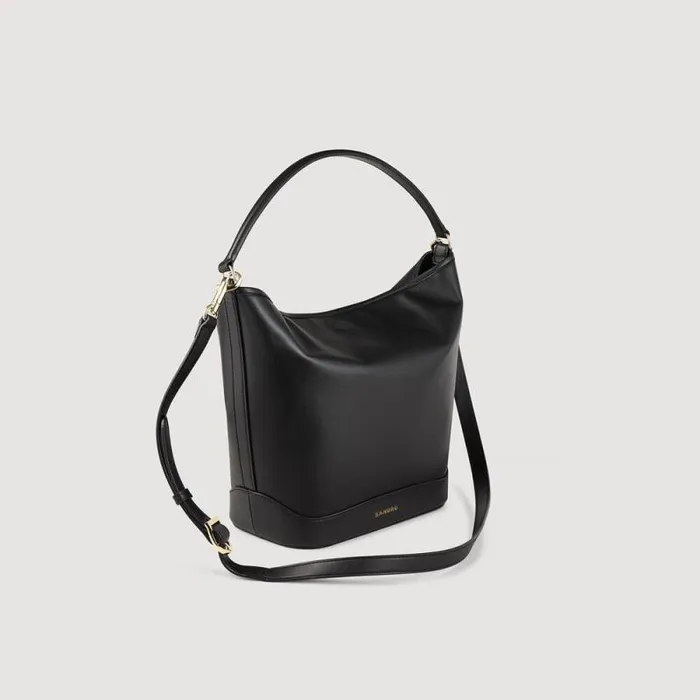 Shoulder Bags WomenMen SANDRO Leather Bucket Bag TANGOSO Black