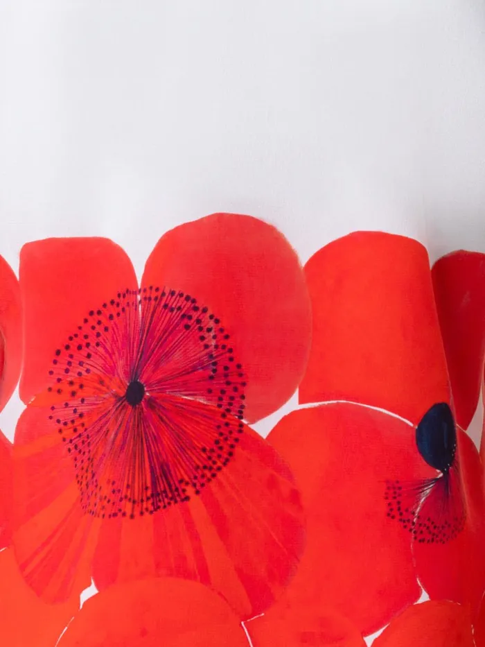 Silk Crpe Blouse Poppy Print Poppygreige Women Akris Blouses