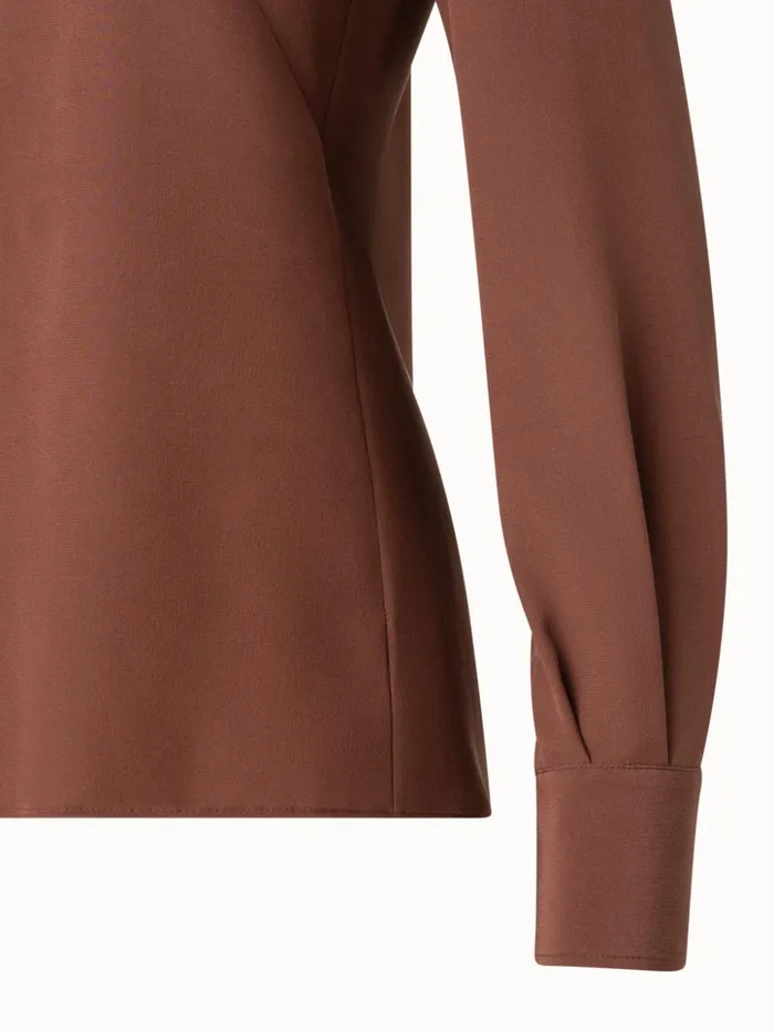 Silk Crpe Blouse Vicuna Women Akris Blouses