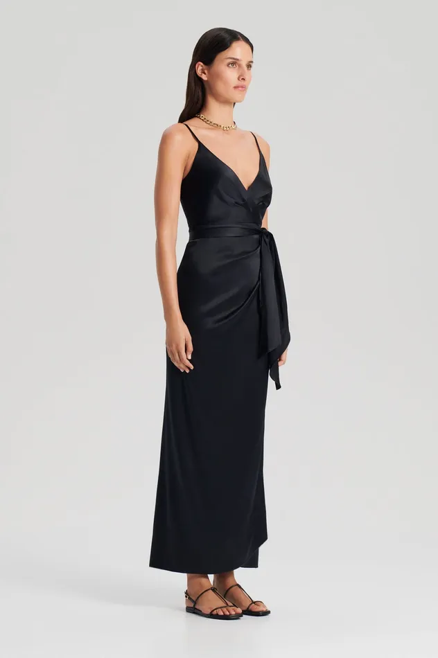 SILK WRAP DRESS BLACK Dresses Scanlan Theodore Women