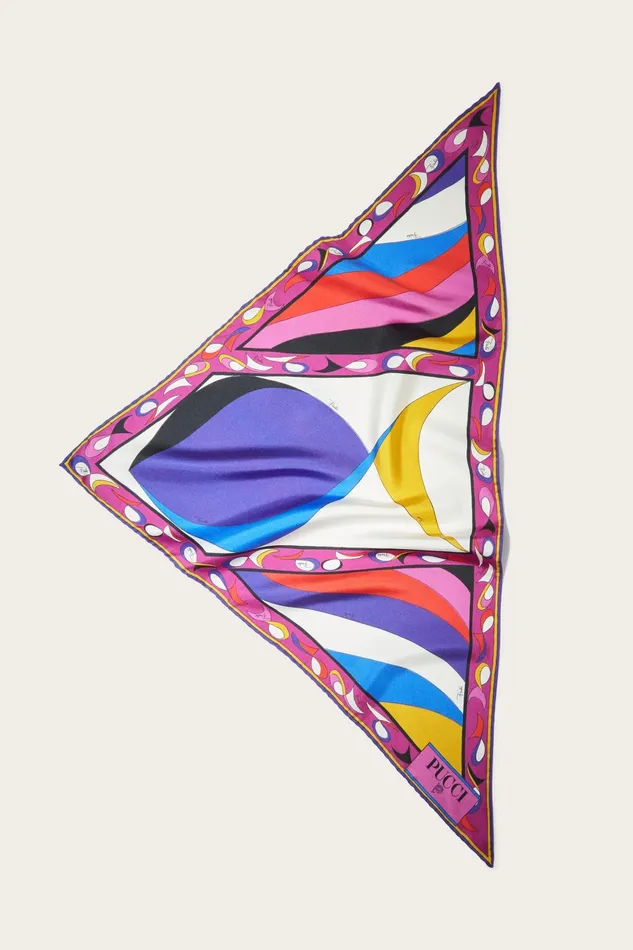 Silks Women PUCCI PesciPrint Large SilkTwill Scarf