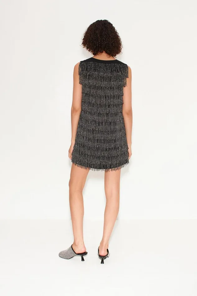 Simon Miller Dresses Fountain Fringe Dress In Black 8211 Women Simon Miller Dresses Fountain Fringe Dress In Black 8211 Women