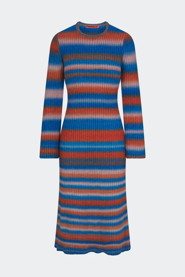 Simon Miller Knitwear Axon Knit Dress In Matisse Blue Multi 8211 Women