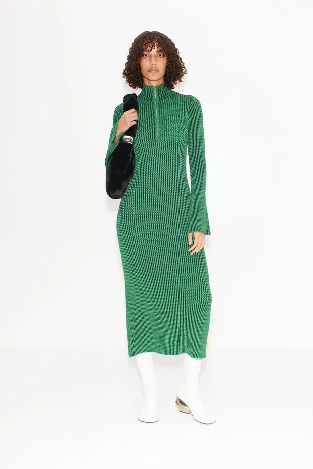Simon Miller Knitwear Zumi Textured Knit Midi Dress In Gummy Green 8211 Women Simon Miller Knitwear Zumi Textured Knit Midi Dress In Gummy Green 8211 Women
