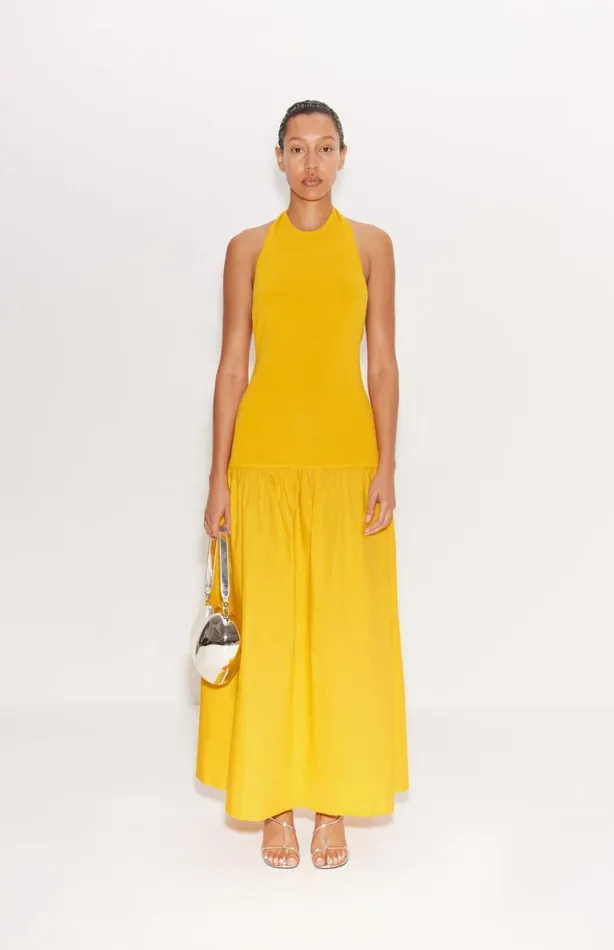 Simon Miller Poplin Junjo Combo Dress In Sherbert Orange 8211 Women