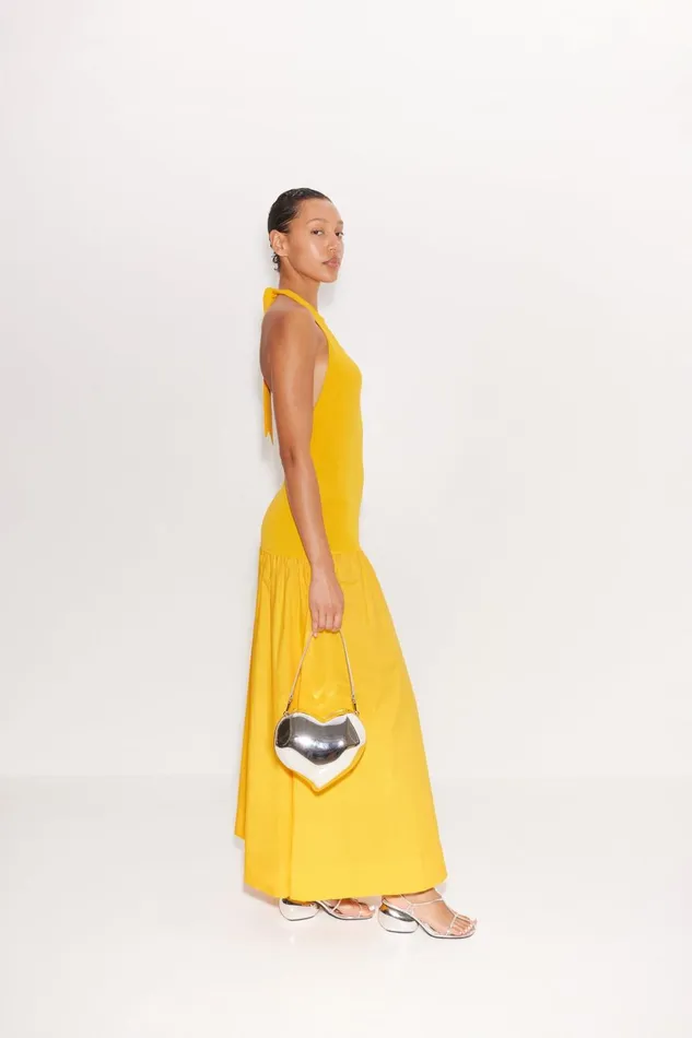 Simon Miller Poplin Junjo Combo Dress In Sherbert Orange 8211 Women