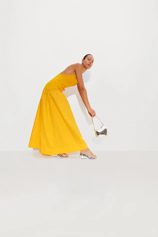 Simon Miller Poplin Junjo Combo Dress In Sherbert Orange 8211 Women
