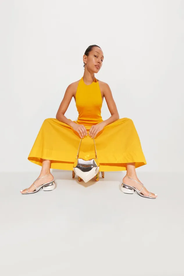 Simon Miller Poplin Junjo Combo Dress In Sherbert Orange 8211 Women