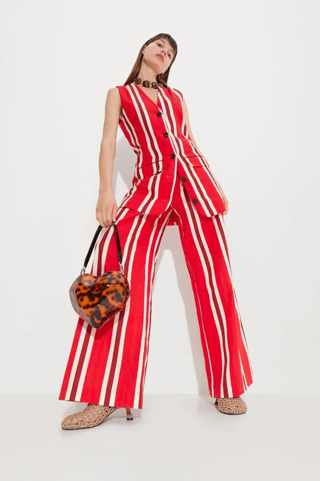 Simon Miller Sets Carob Linen Mini Dress In Moroccan Spice Stripe 8211 Women