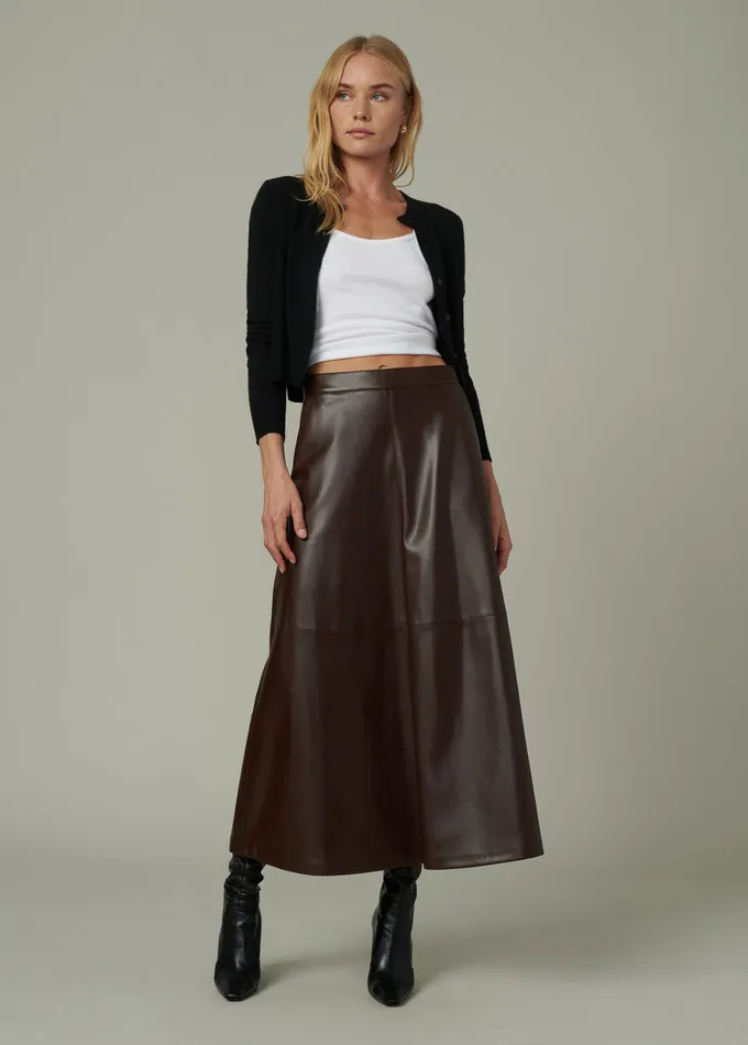 Skirts THE TAVI VEGAN LEATHER SKIRT Coffee Bean Joe8217s Jeans Women
