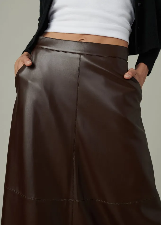 Skirts THE TAVI VEGAN LEATHER SKIRT Coffee Bean Joe8217s Jeans Women